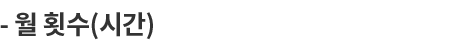 월 횟수(시간)